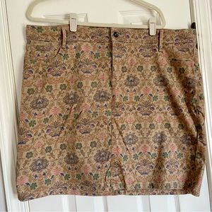 Sonoma vintage floral print denim skirt